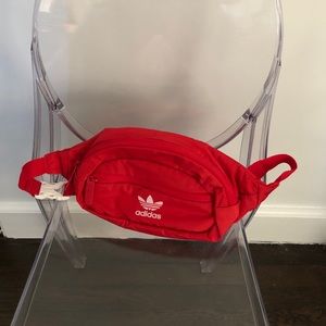 Red Nylon Adidas Fanny Pack